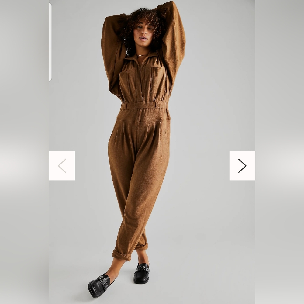 NWOT Free People Faye Jumpsuit Dark Blue